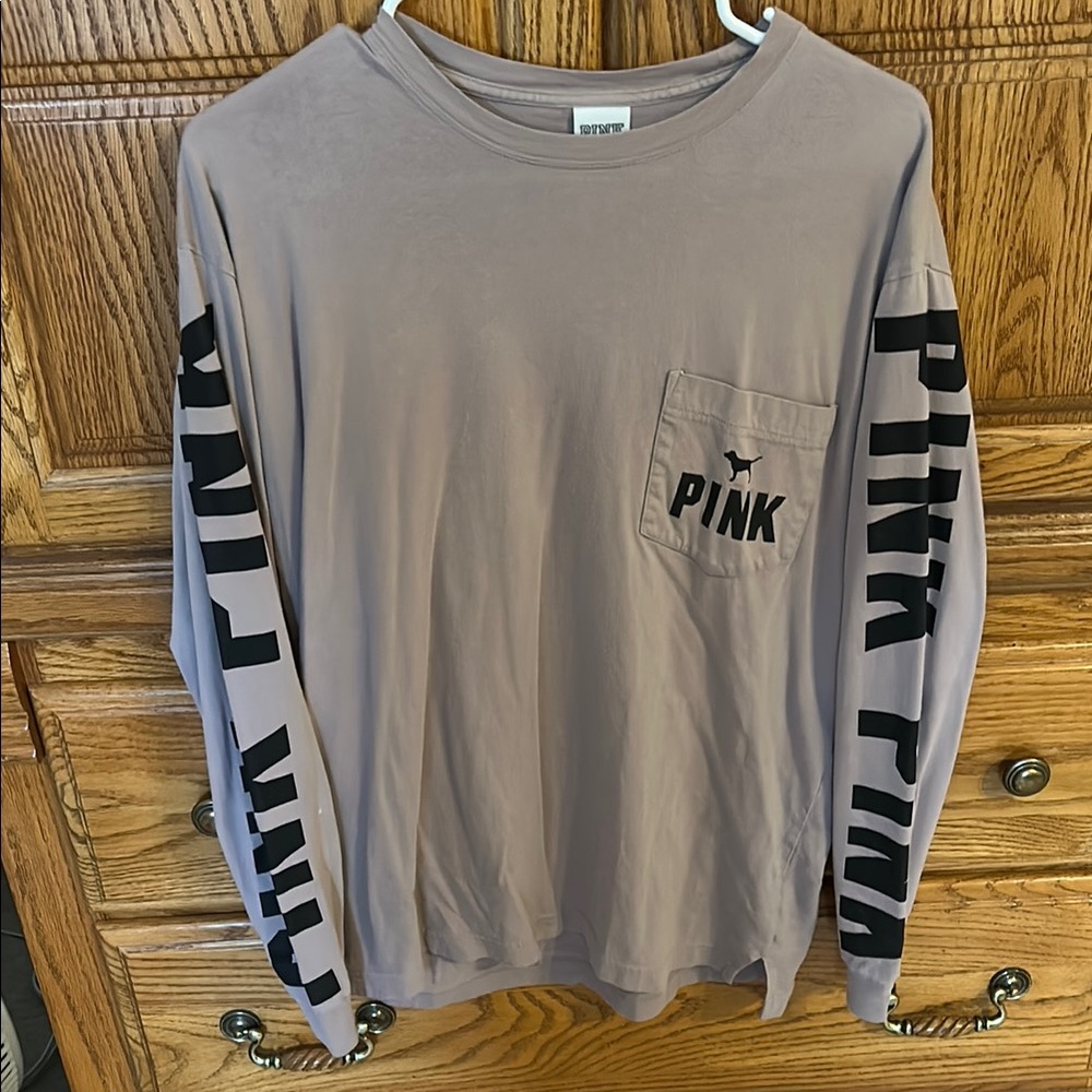 PINK Victoria's Secret Long Sleeve Shirt - Gray